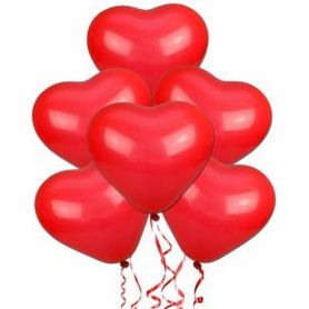 Balony czerwone serca