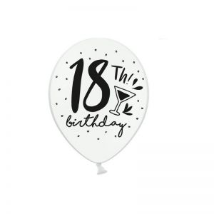 Balon 18 Osiemnastka - białe tło
