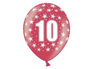 Balon urodzinowy z liczbą 10