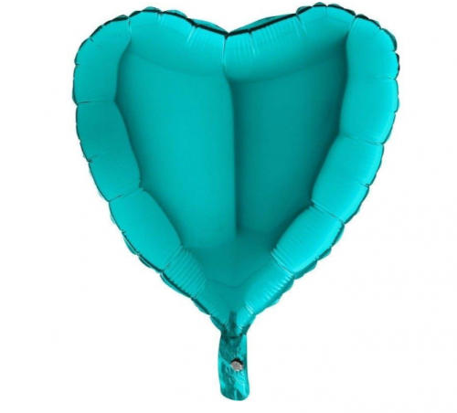 Balon SERCE Tiffany turkus 45 cm.