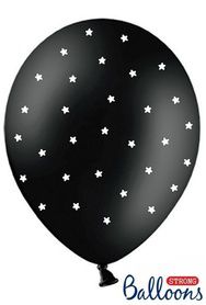 Balon czarne w białe gwiazdeczki