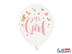 Balony różowe It\'s a girl dziewczynka baby shower